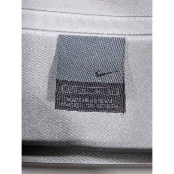 Nike Air Womens M White Black Chevron Full Zip Mock Neck Track Jacket Windbreake - Picture 3 of 10